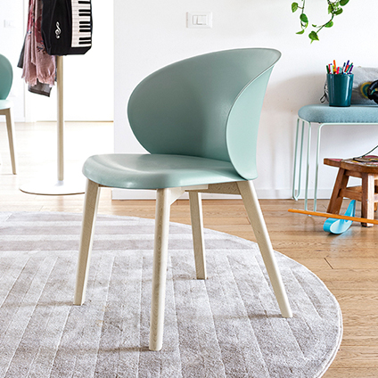 Connubia Calligaris-Tuka Chair Wood Legs